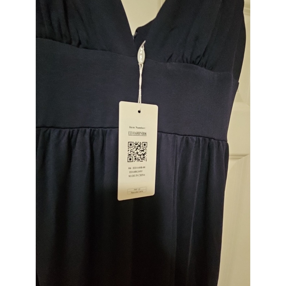 NWT Ever Pretty Dark Blue Sleeveless Bridesmaid Dress w/Deep V Neck and A Line‎ - Picture 2 of 12